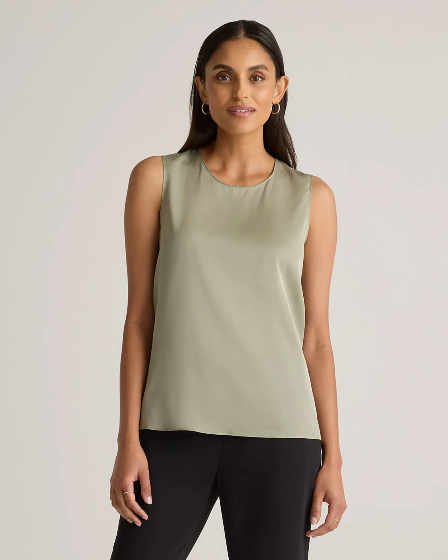 Washable Stretch Silk Shell Tank