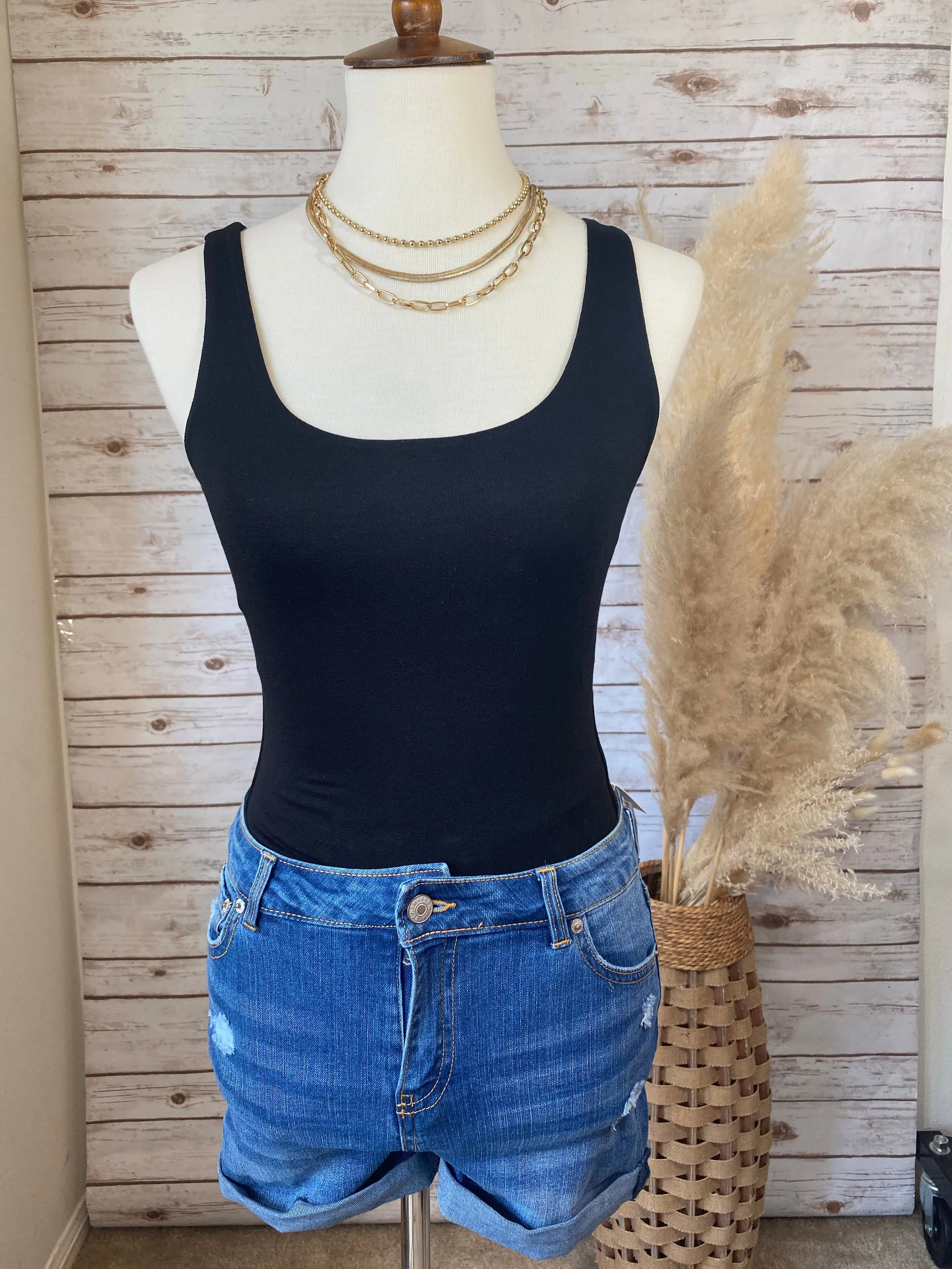 Weekend Ready Black Bodysuit