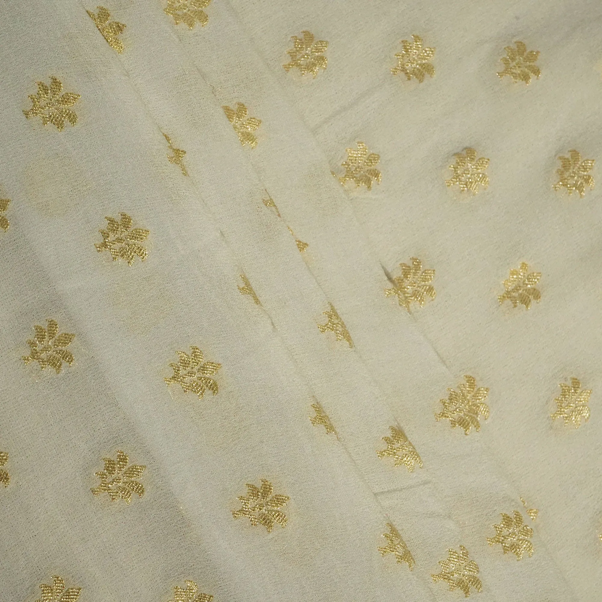 White Dyeable Georgette Khaddi Fabric KRE-24500