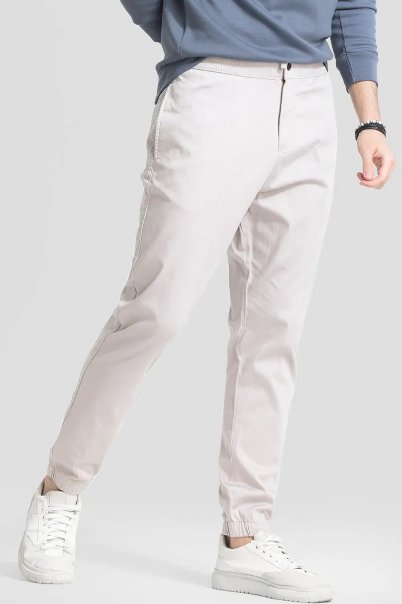 White Relaxed Fit Jogger
