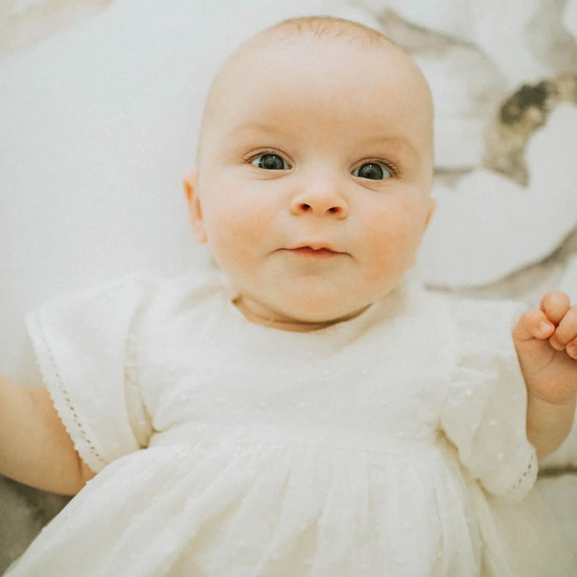 White Woven Dress Set