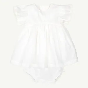 White Woven Dress Set