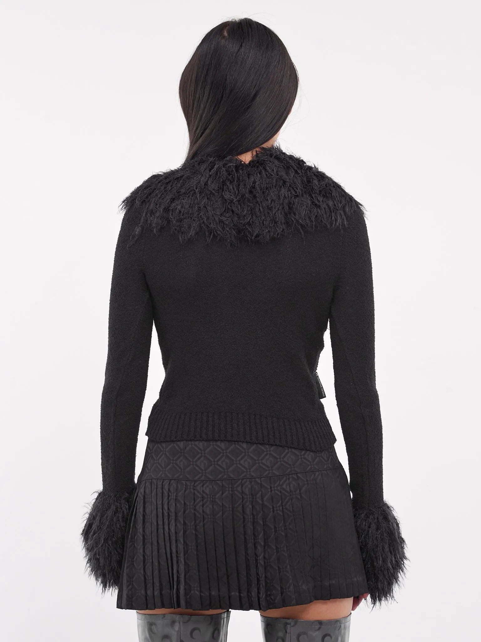 Wild Puffy Knit Cardigan (WTK040A-CKNI0031-BLACK)