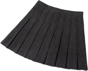 Women School Uniform Pleated Mini Skirt Running Casual High Waisted Skater Skirt