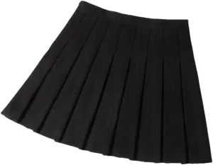 Women School Uniform Pleated Mini Skirt Running Casual High Waisted Skater Skirt