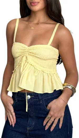 Women Sexy Tank Top Y2k Mesh Lace Halter Strap Backless Sleeveless Sexy Low Neck Crop Cami Slim Going Out Camisole