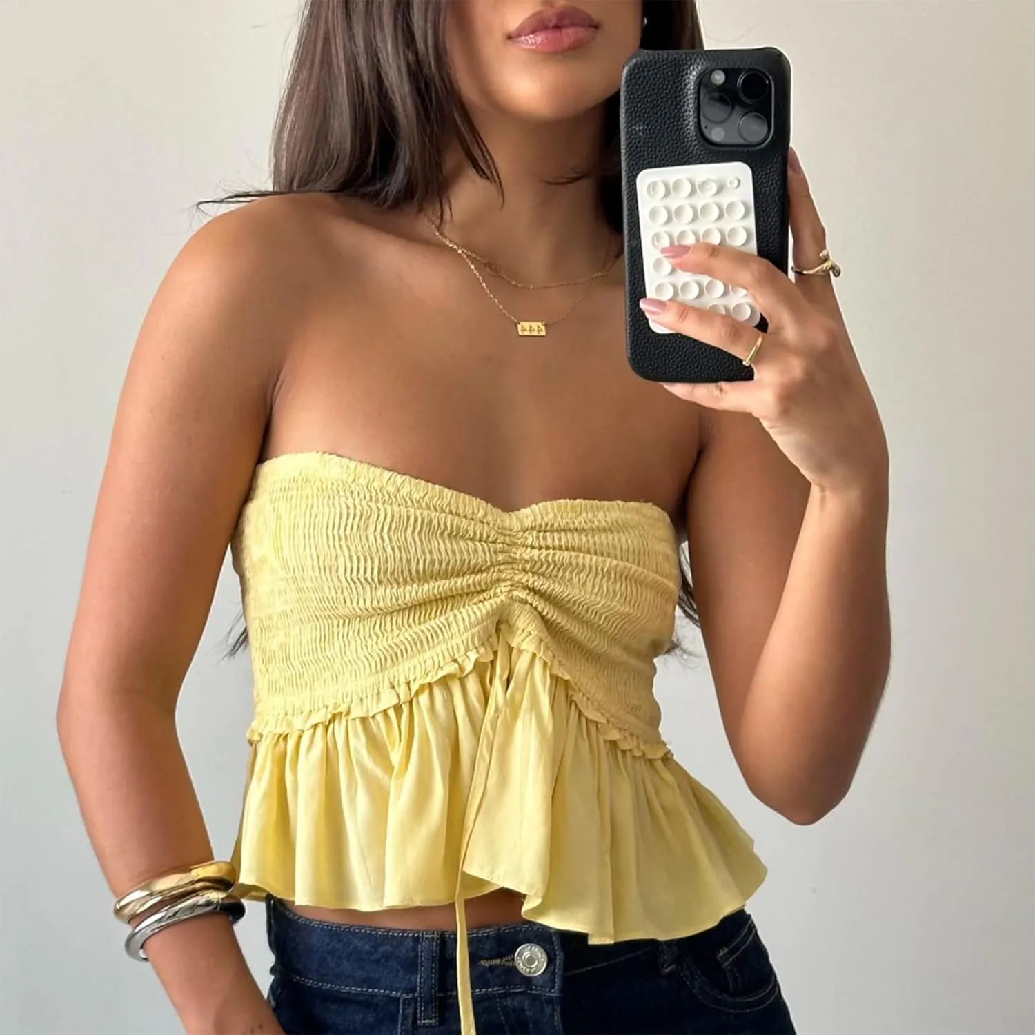 Women Sexy Tank Top Y2k Mesh Lace Halter Strap Backless Sleeveless Sexy Low Neck Crop Cami Slim Going Out Camisole