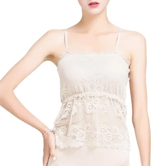 Women's 100% Mulberry Silk Tank Top Satin Sleeveless Camisole Cami Blouses Strap with Built-in Bras Vest Bralette