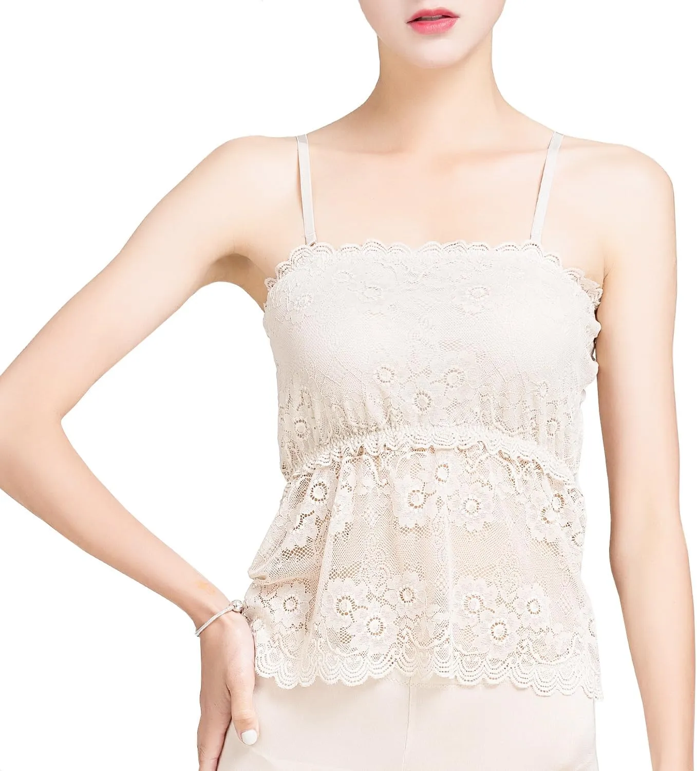 Women's 100% Mulberry Silk Tank Top Satin Sleeveless Camisole Cami Blouses Strap with Built-in Bras Vest Bralette