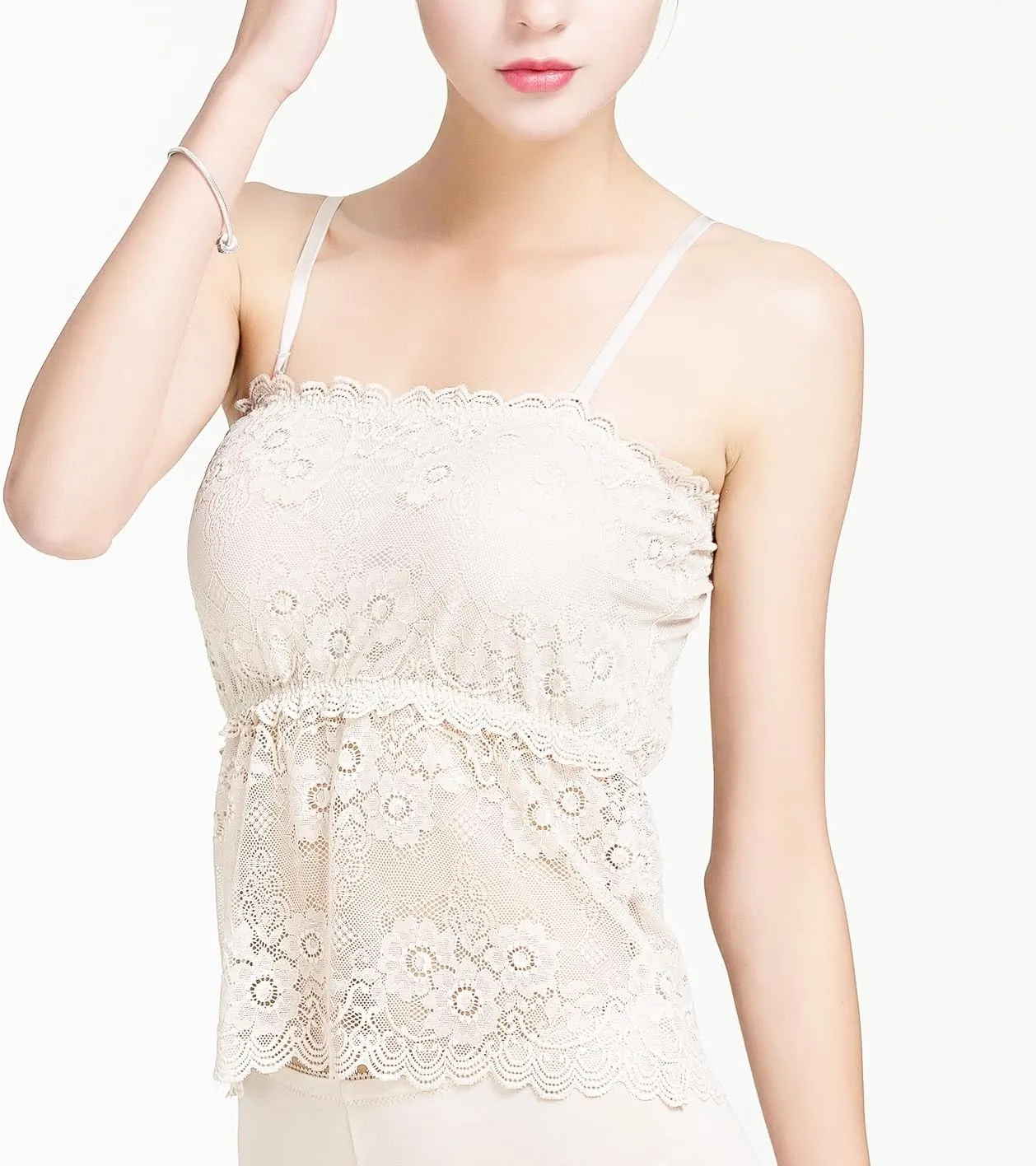 Women's 100% Mulberry Silk Tank Top Satin Sleeveless Camisole Cami Blouses Strap with Built-in Bras Vest Bralette