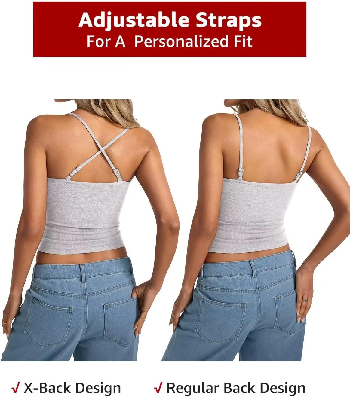 Womens Lace Camisole Tops Square Neck Ribbed Tank Tops Adjustable Spaghetti Straps Sleeveless Summer Shirt 2025