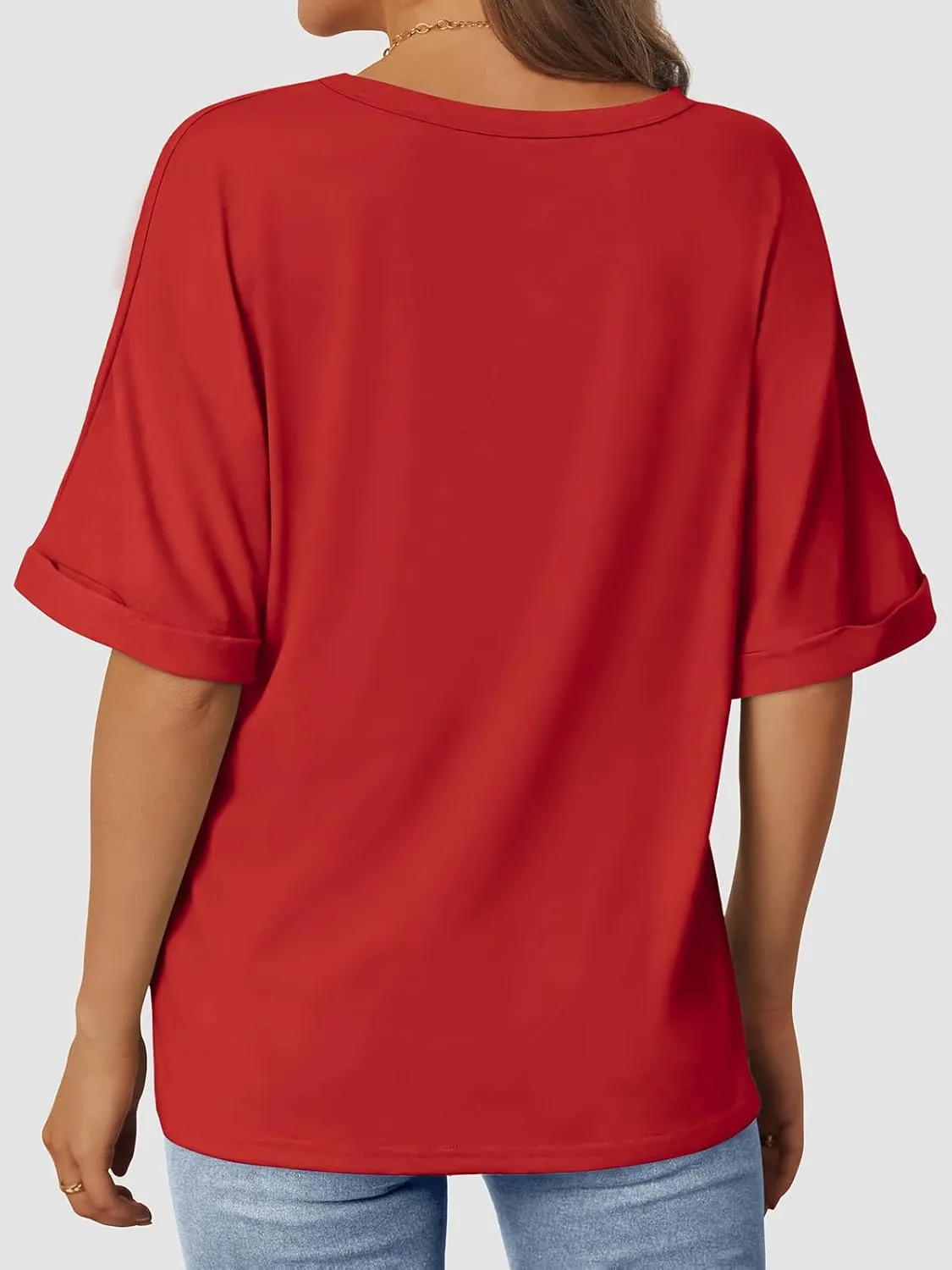 Women's Oversized T Shirts Short Sleeve Crewneck Summer Tops Casual Loose Basic Tee Shirts 2025 Trendy Clothes