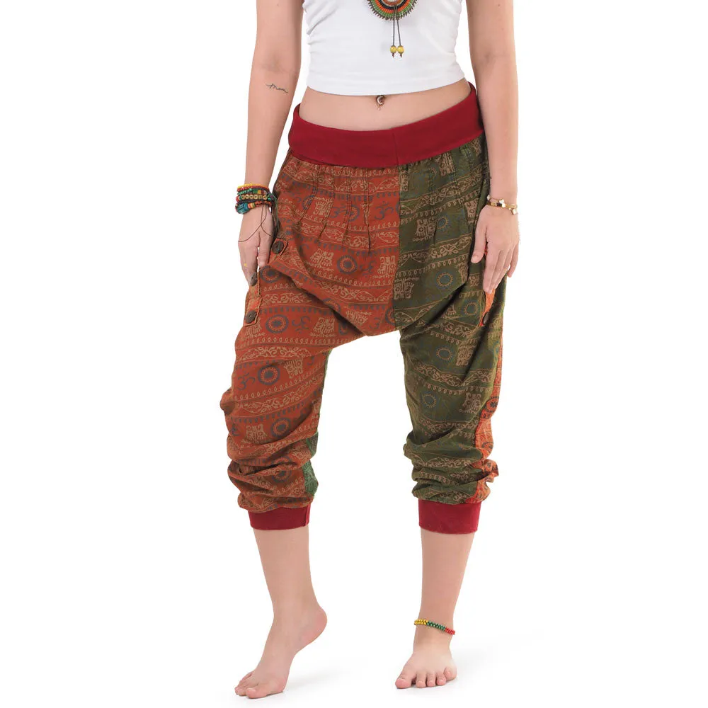 Women’s Patchwork Capri Harem Pants Nature’s Peace