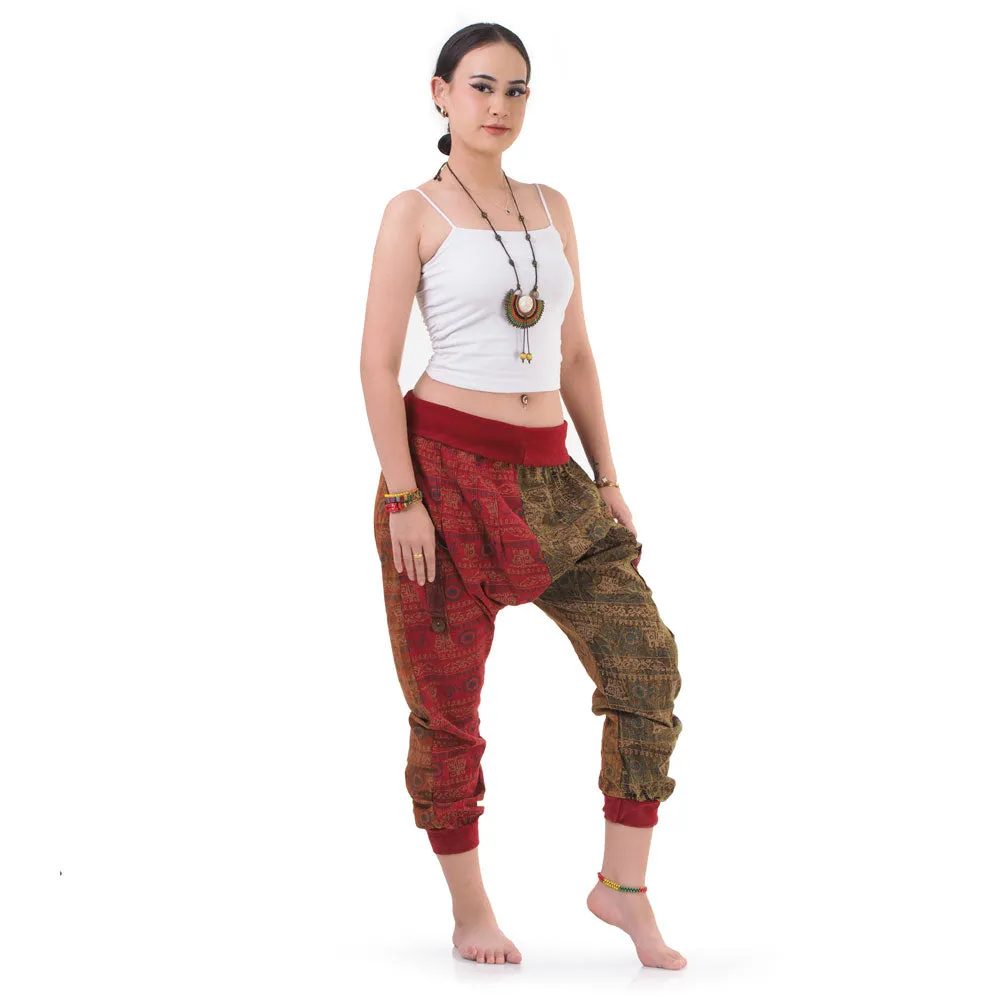Women’s Patchwork Capri Harem Pants Nature’s Peace