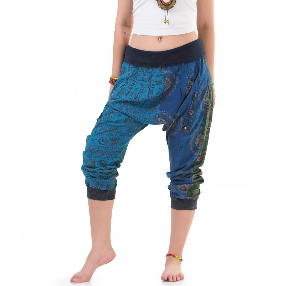 Women’s Patchwork Capri Harem Pants Nature’s Peace