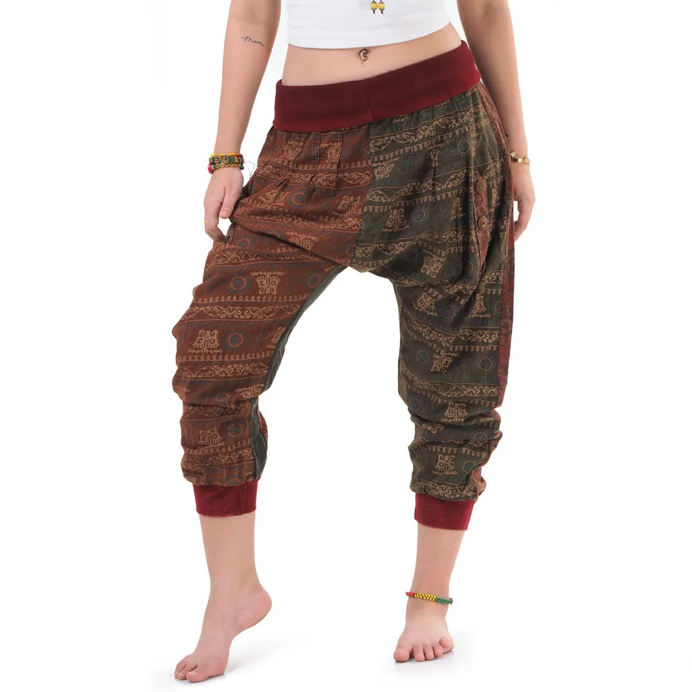 Women’s Patchwork Capri Harem Pants Nature’s Peace