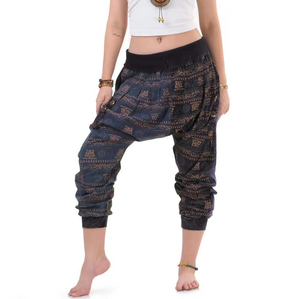Women’s Patchwork Capri Harem Pants Nature’s Peace