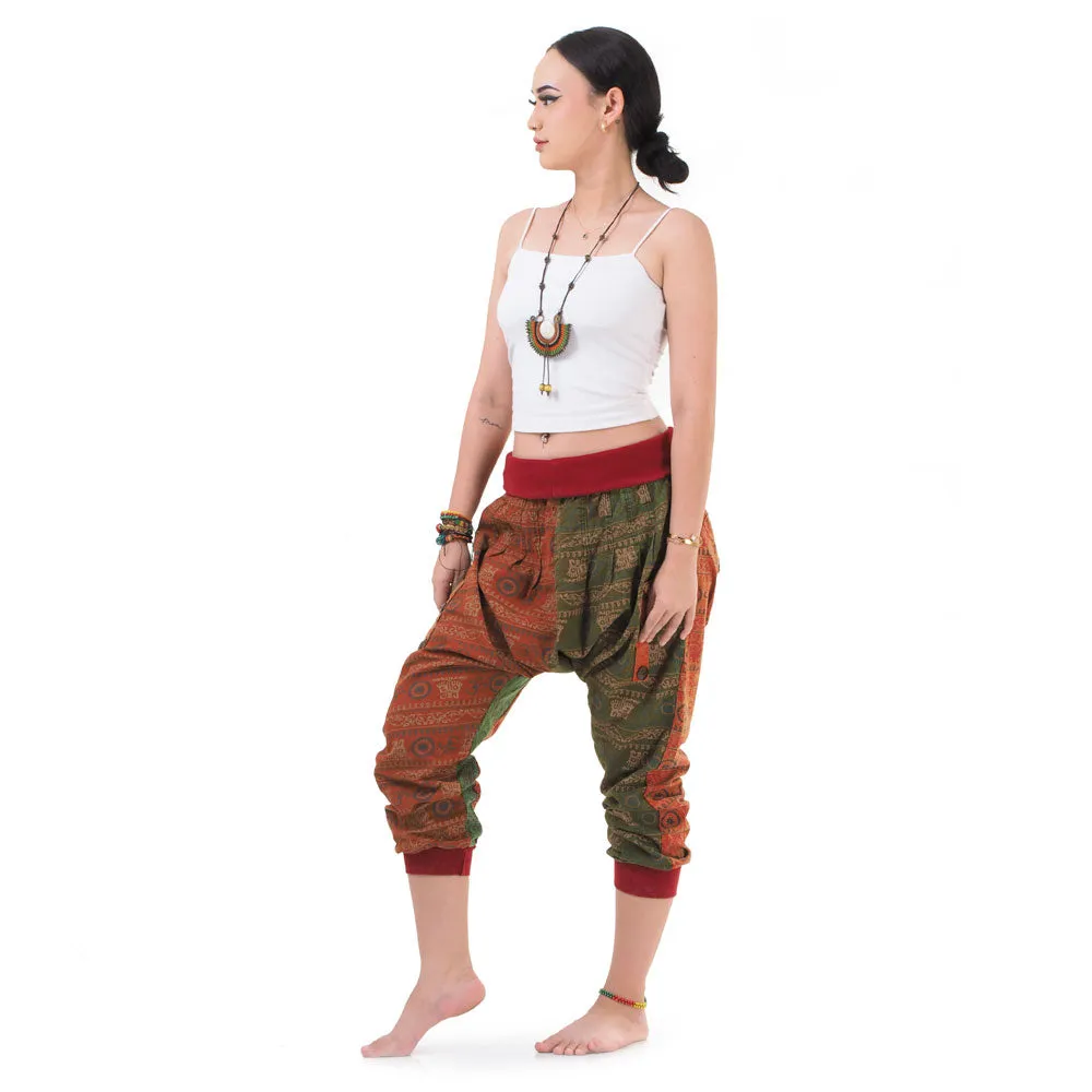 Women’s Patchwork Capri Harem Pants Nature’s Peace