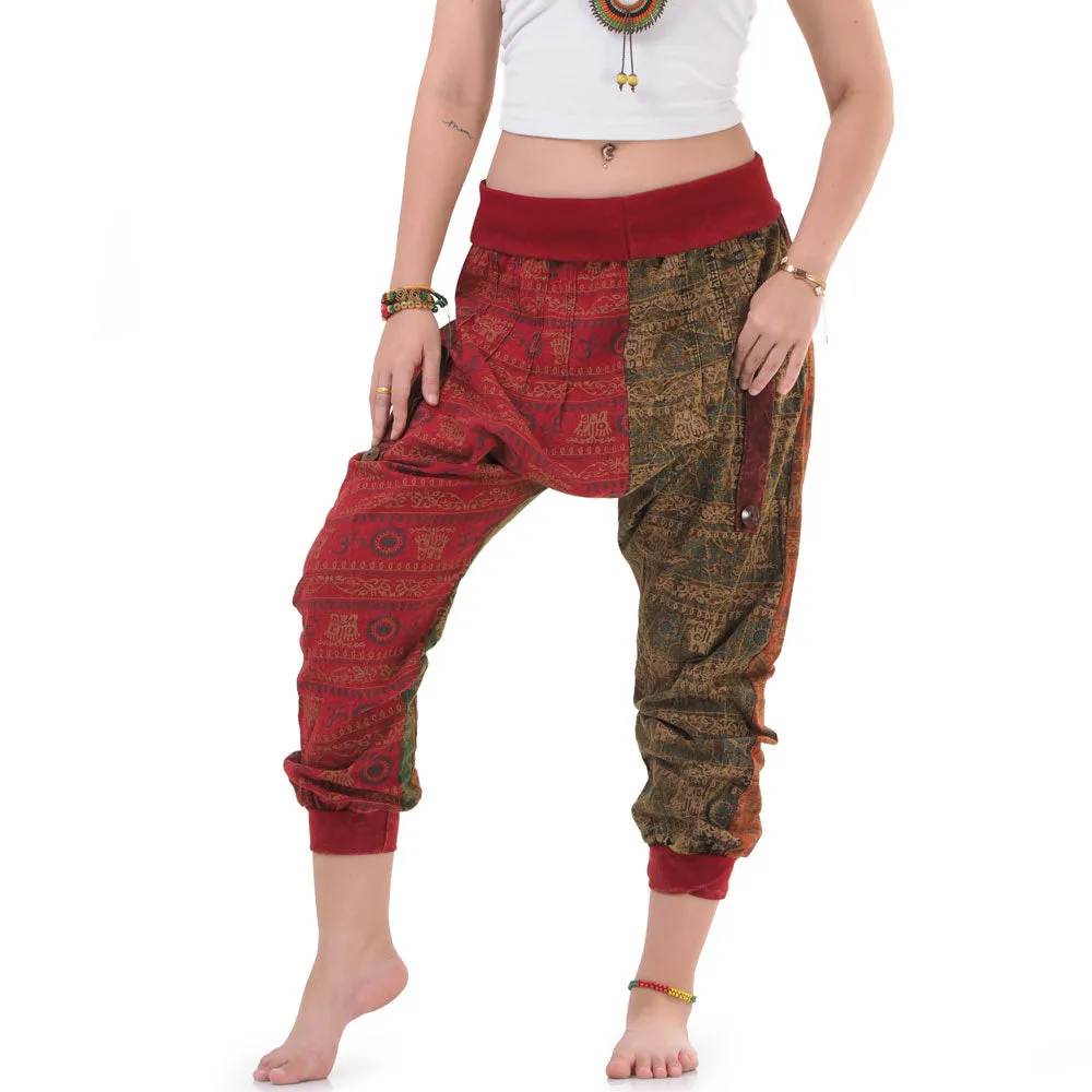 Women’s Patchwork Capri Harem Pants Nature’s Peace