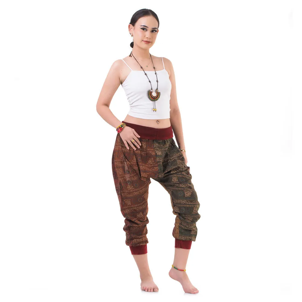 Women’s Patchwork Capri Harem Pants Nature’s Peace