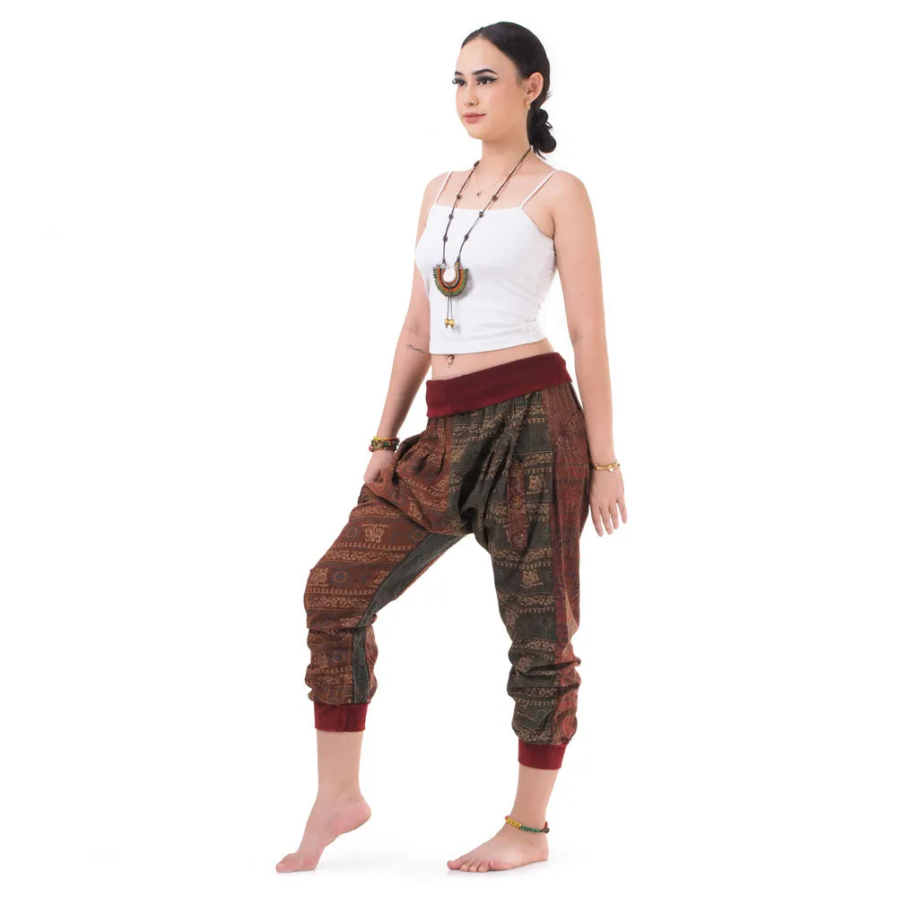 Women’s Patchwork Capri Harem Pants Nature’s Peace