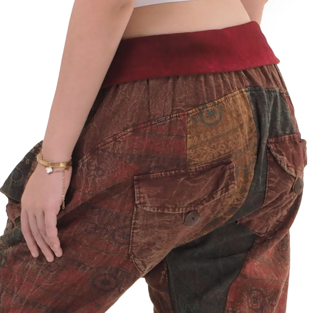 Women’s Patchwork Capri Harem Pants Nature’s Peace