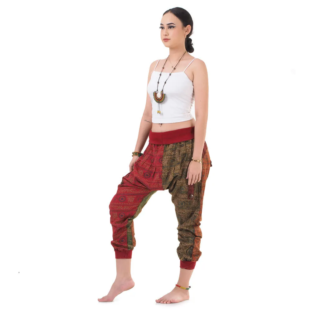 Women’s Patchwork Capri Harem Pants Nature’s Peace