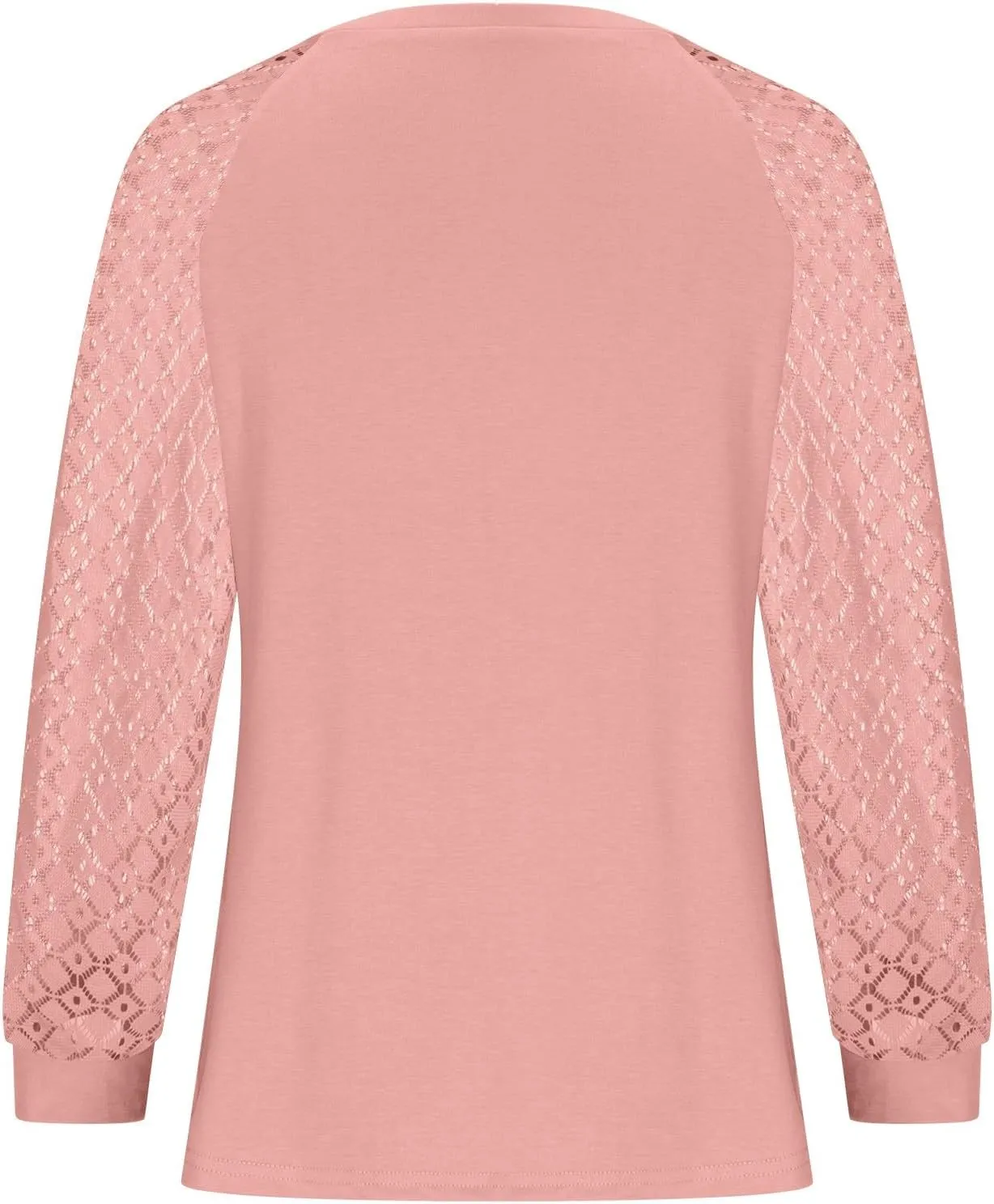 Womens Tops Dressy Business Casual Blouses Cute Soft Lace Shirts Long Sleeve Crew Neck Work Shirts Fall Clothes
