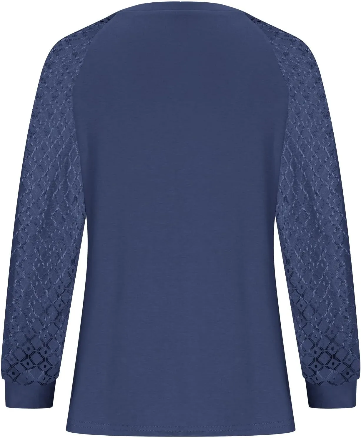 Womens Tops Dressy Business Casual Blouses Cute Soft Lace Shirts Long Sleeve Crew Neck Work Shirts Fall Clothes