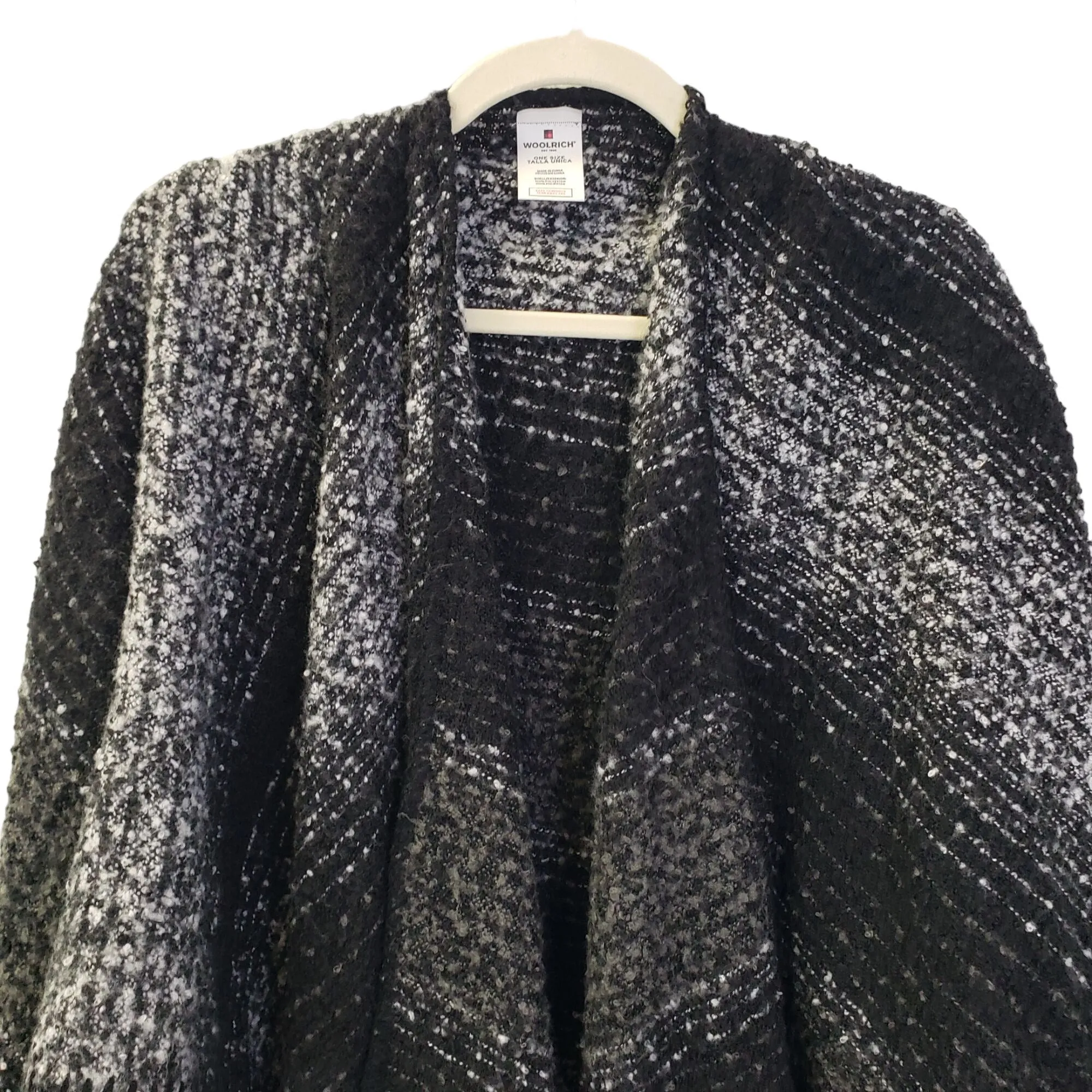 Woolrich Striped Poncho Sweater Size One Size *FLAW*