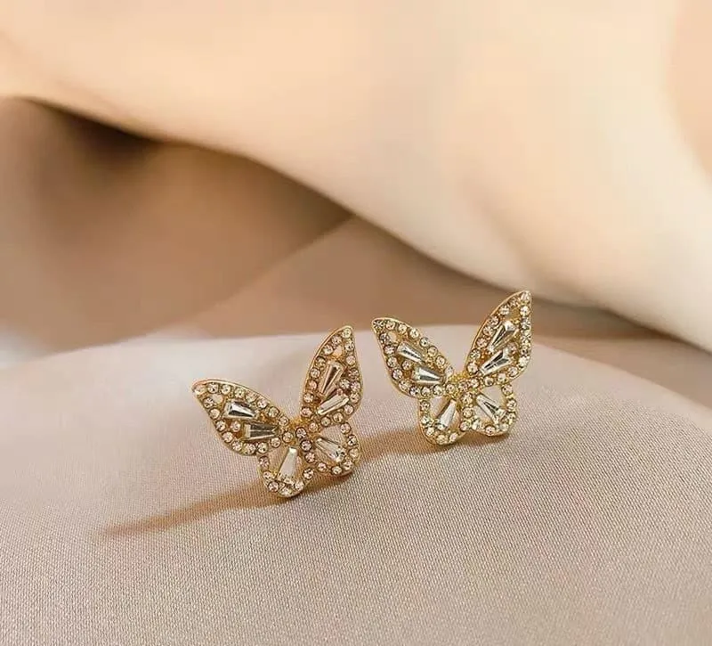 YQG Butterfly Stud Tops Pair