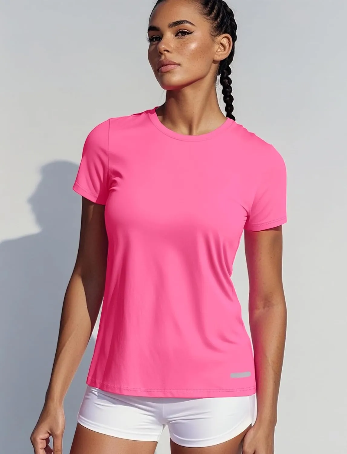 Zengjo Women's Short Sleeve Running Shirts UPF 50  Sun Protection SPF Quick Dry Athletic Workout T-Shirts