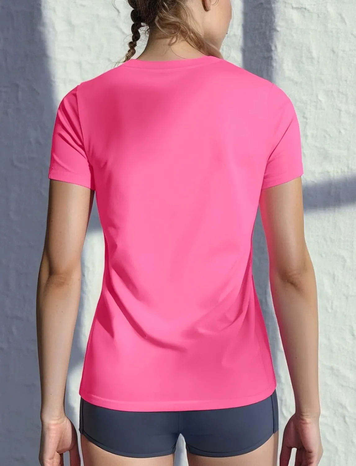Zengjo Women's Short Sleeve Running Shirts UPF 50  Sun Protection SPF Quick Dry Athletic Workout T-Shirts