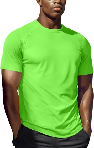 Zengjo Workout Shirts for Men Quick Dry, Moisture Wicking Athletic T-Shirts for Gym Running Sports Exercise