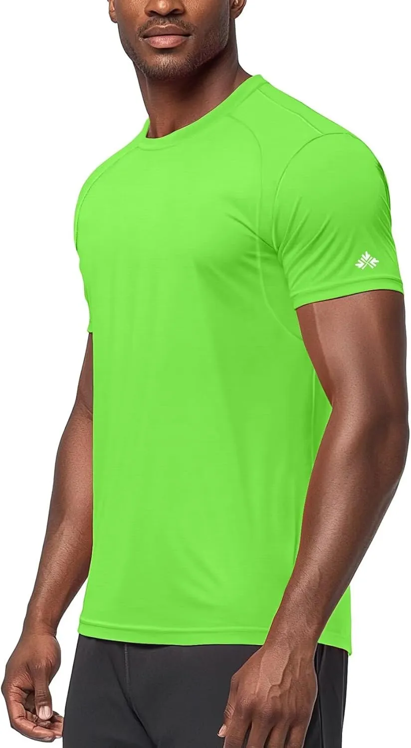Zengjo Workout Shirts for Men Quick Dry, Moisture Wicking Athletic T-Shirts for Gym Running Sports Exercise