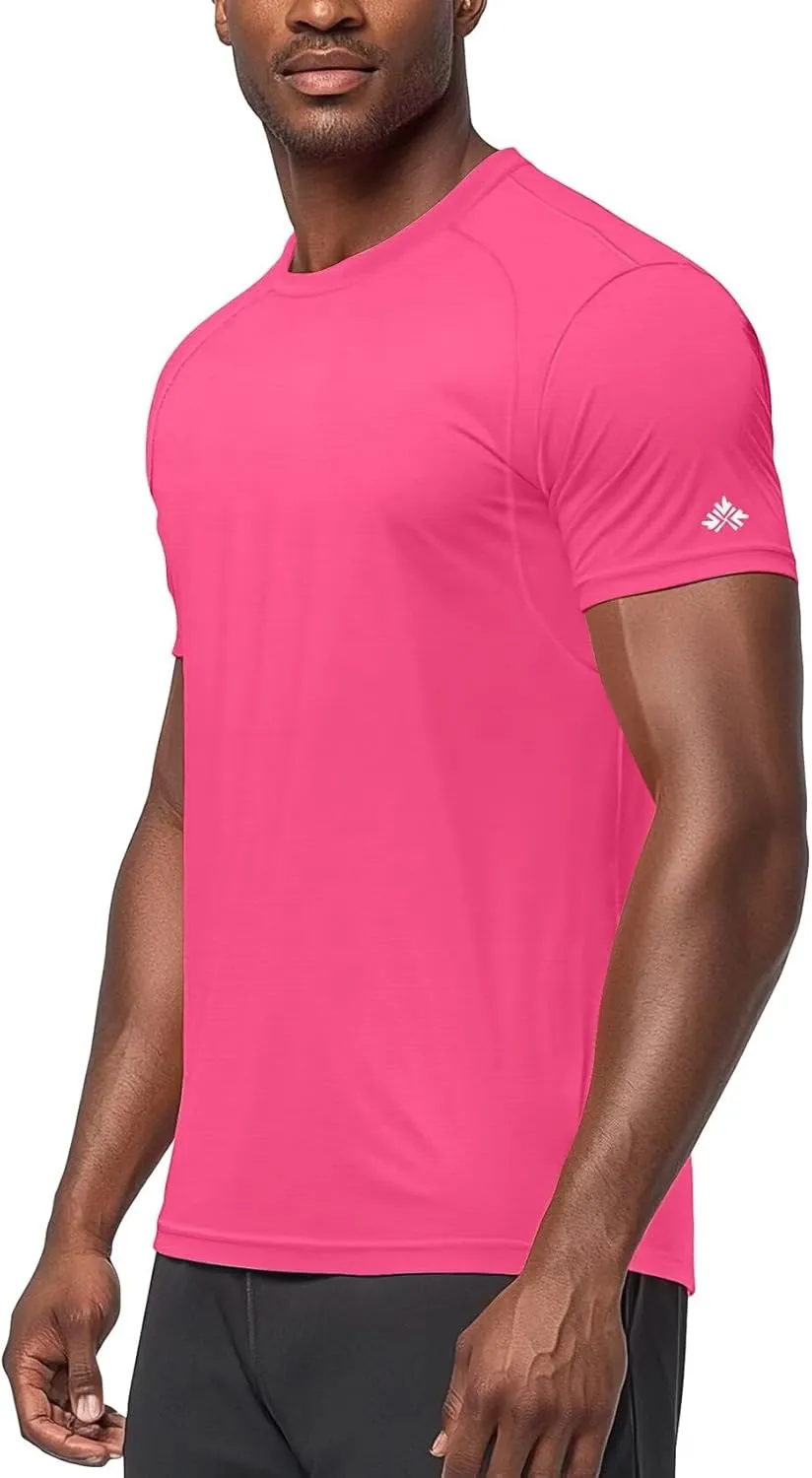 Zengjo Workout Shirts for Men Quick Dry, Moisture Wicking Athletic T-Shirts for Gym Running Sports Exercise
