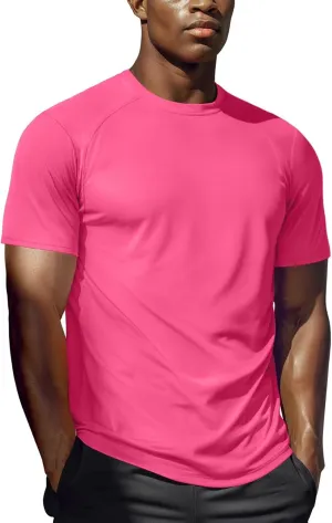 Zengjo Workout Shirts for Men Quick Dry, Moisture Wicking Athletic T-Shirts for Gym Running Sports Exercise