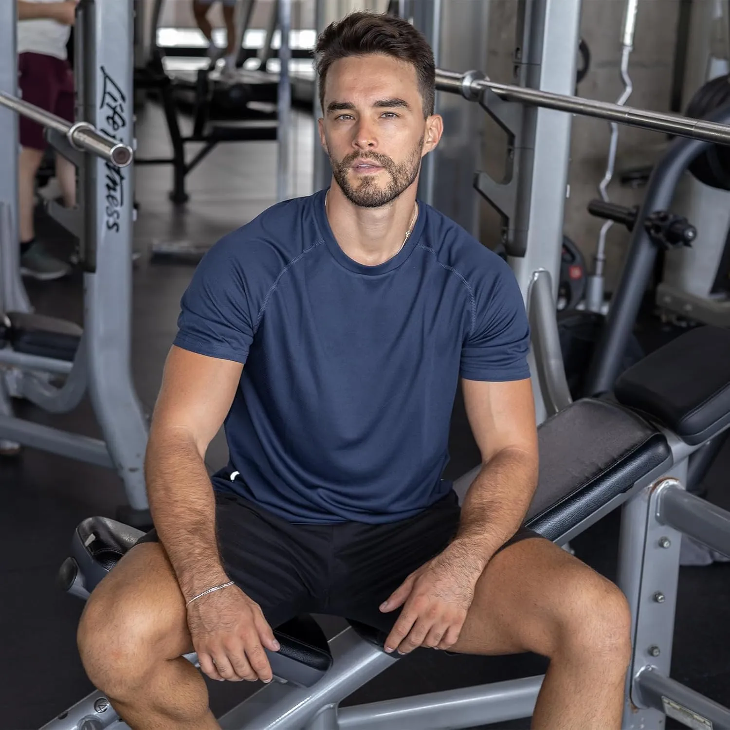 ZENGVEE Men's 3 Pack Workout Shirts Quick Dry Moisture Wicking Short Sleeve Mesh Athletic T-Shirts Lightweight Athletic