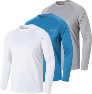 ZENGVEE Mens UPF 50  Swim Shirts Outdoor Long Sleeve Sun Protection Workout Shirts for Athletic,Running,Fishing,Hiking