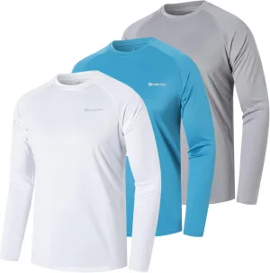 ZENGVEE Mens UPF 50  Swim Shirts Outdoor Long Sleeve Sun Protection Workout Shirts for Athletic,Running,Fishing,Hiking
