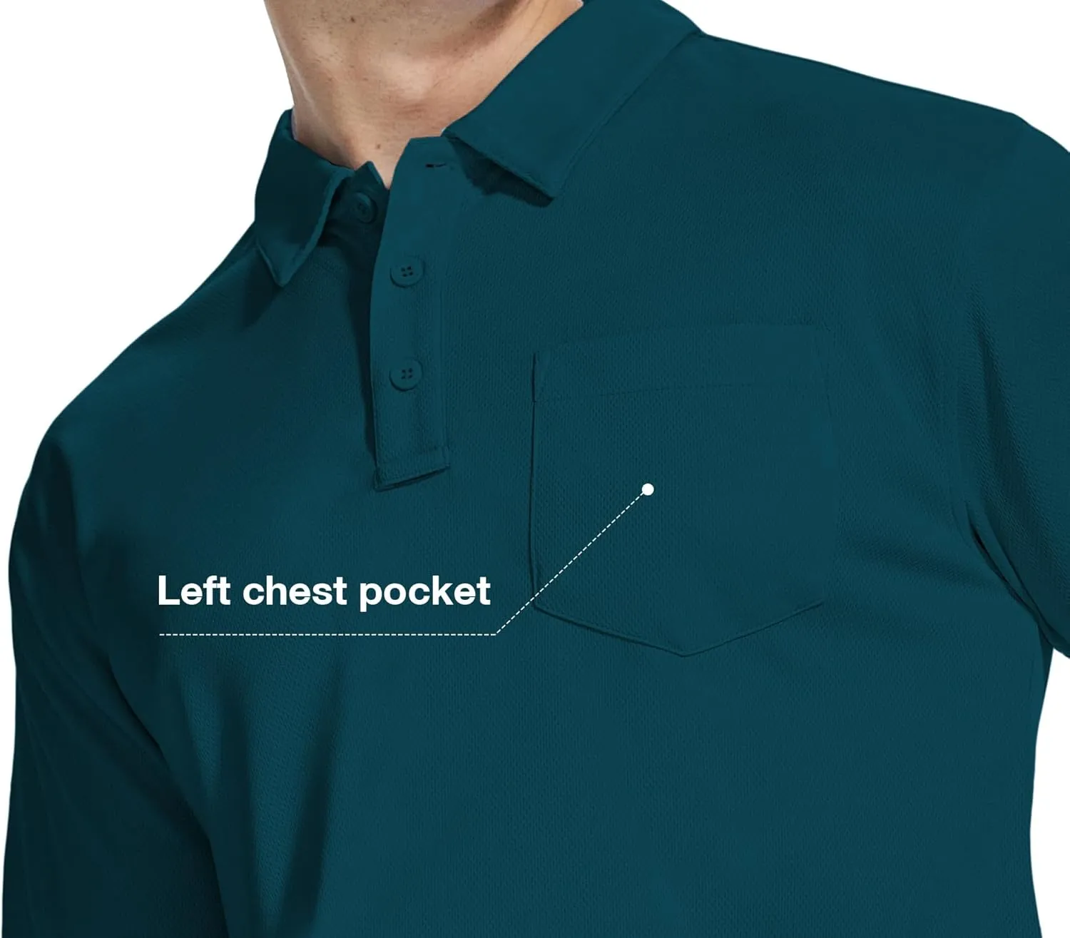 ZITY 5 Pack Polo Shirts for Men with Pocket Dry Quickly Short Sleeve Athletic Outdoor Work Collared Shirts
