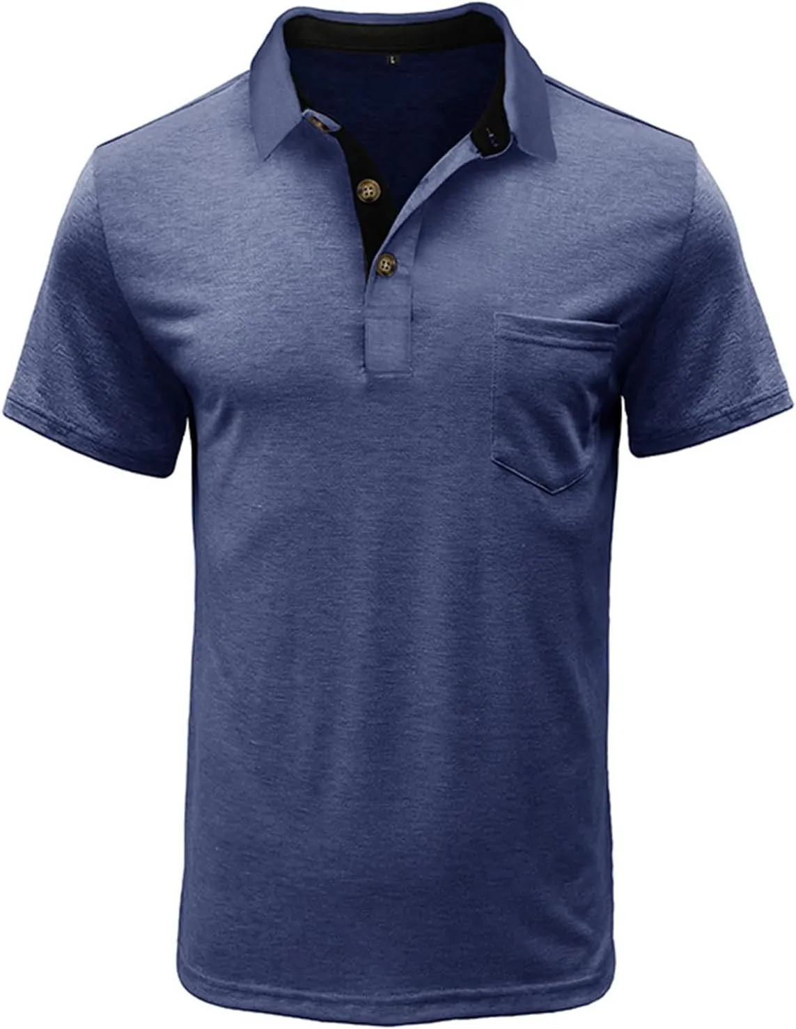 ZYXTIM Men's Short Sleeve Henley Tee Fashion Button Business Work Golf Polo Shirts Summer Soild Slim Ribbed T-Shirts Big&Tall